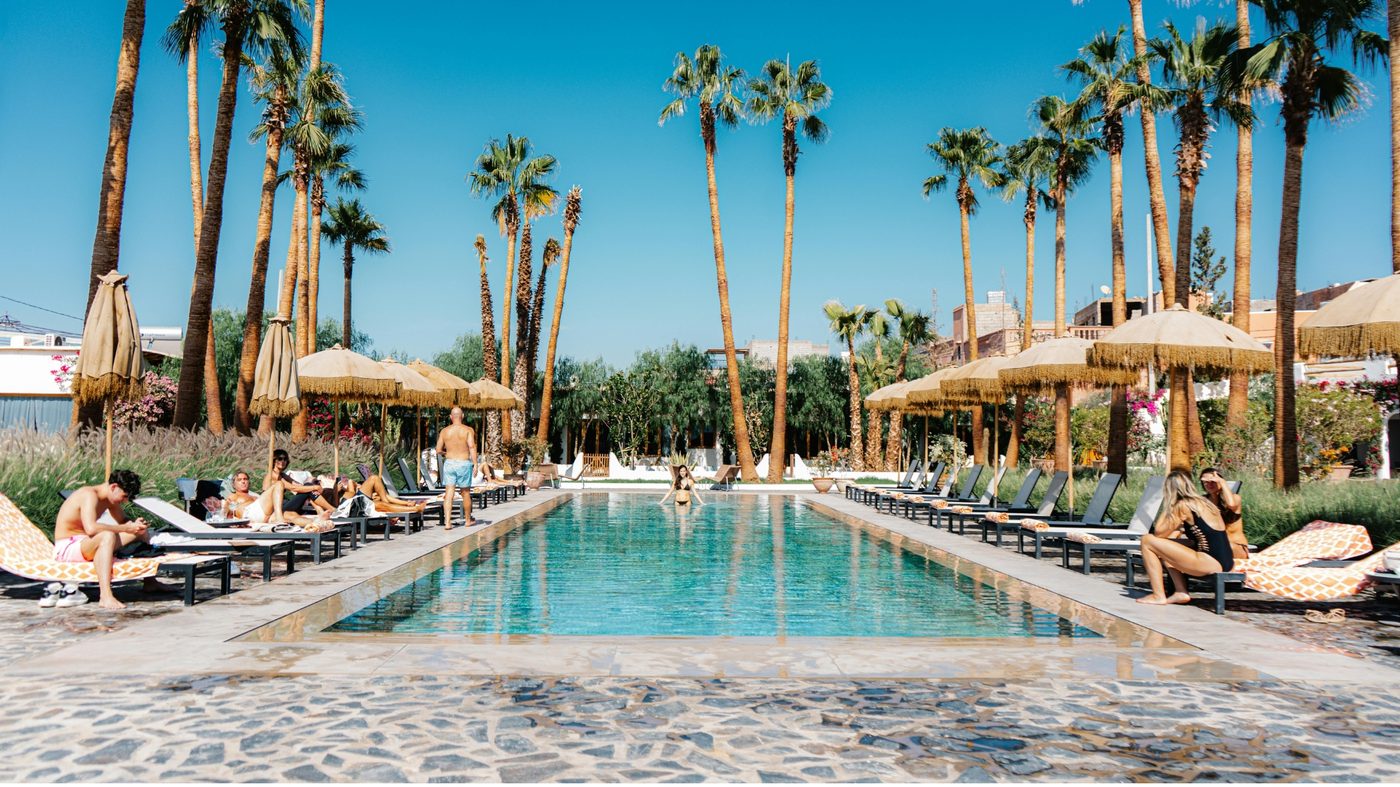 Coachella Valley resort pool and grounds